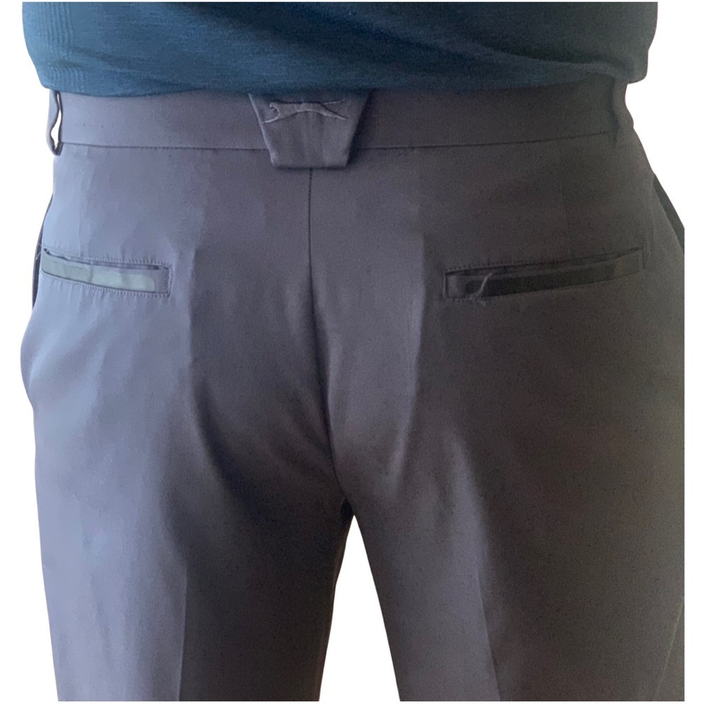 SLAZENGER Golf Pants Flat Front Regular Fit Charcoal Grey Stretch Size 34 - Picture 8 of 16